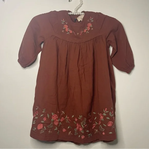 Coco A-U Lait Dresses | Coco Au Lait Cotton Embroidered Dress | Color: Brown | Size: 4tg | Sugarskull_24's Closet Coco A-U Lait Dresses | Coco Au Lait Cotton Embroidered Dress | Color: Brown | Size: 4tg | Sugarskull_24's Closet